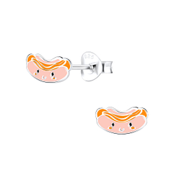 Clous d'oreilles hotdog en argent - FR9336