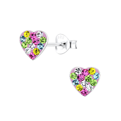 Clous d'oreilles cœur en argent - FR10731