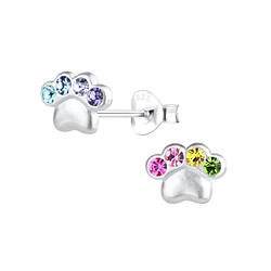 Clous d'oreilles empreinte en argent - FR14065