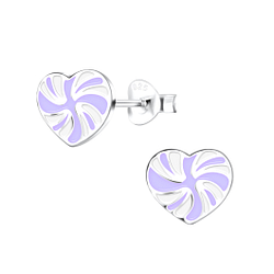 Clous d'oreilles coeur en argent - FR17153