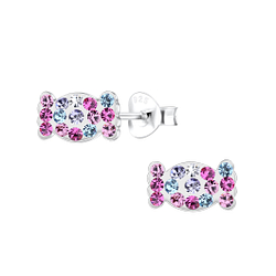 Clous d'oreilles bonbon en argent - FR18069