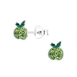 Clous d'oreilles pomme en argent - FR19099