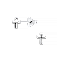 Clous d'oreilles croix en argent - FR5060