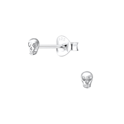 Clous d'oreilles crâne en argent - FR8483