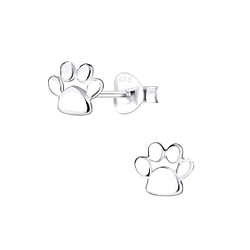 Clous d'oreilles empreinte d'animal en argent - FR2896