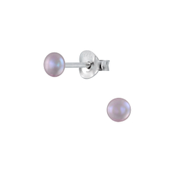 Clous d'oreilles perle d'eau douce de 3 mm en argent - FR2252