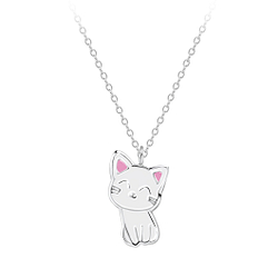 Collier chat en argent - FR7555