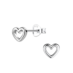 Clous d'oreilles heart en argent - FR19724