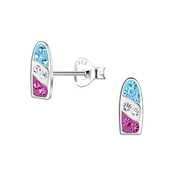 Clous d'oreilles planche de surf en argent - FR19942