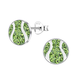 Clous d'oreilles balle de tennis en argent - FR20020