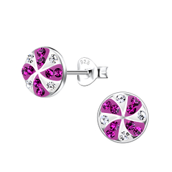 Clous d'oreilles bonbon en argent - FR20086