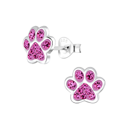 Clous d'oreilles empreinte d'animal en argent - FR4083