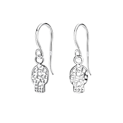 Boucles d'oreilles crâne en argent - FR12782