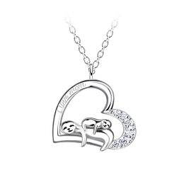 Collier I love mom en argent - FR20735