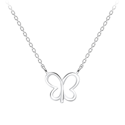 Collier papillon en argent - FR11354