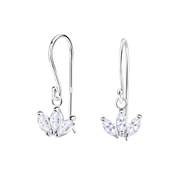 Boucles d'oreilles fleur en argent - FR21220