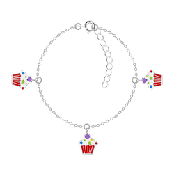 Bracelet cupcake en argent - FR20197