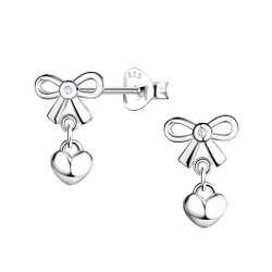 Clous d'oreilles noeud papillon en argent - FR21332