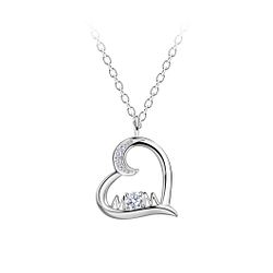 Collier coeur en argent - FR21294