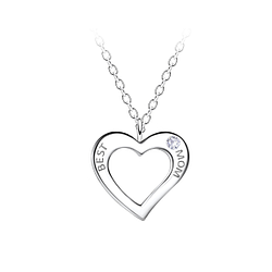 Collier coeur en argent - FR21393