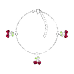 Bracelet cerise en argent - FR20245