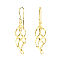 Boucles d'oreilles spirale plaqué or - FR21017