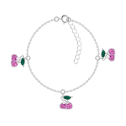 Bracelet cerise en argent - FR20242