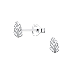 Sterling Silver Leaf Ear Studs - FR21817