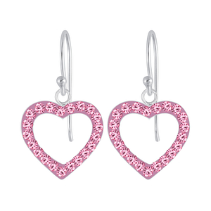 Clous d'oreilles papillon en cristal en argent - FR3827