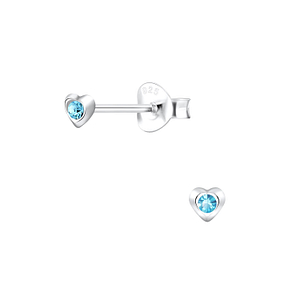 Clous d'oreilles cœur en argent - FR4039