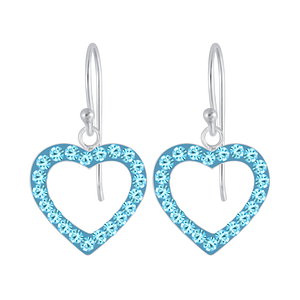 Clous d'oreilles papillon en cristal en argent - FR3827