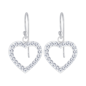 Clous d'oreilles papillon en cristal en argent - FR3827