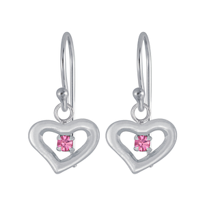 Boucles d'oreilles cœur en argent - FR4044