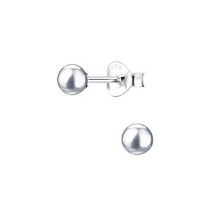 Clous d'oreilles perle de 4 mm en argent - FR1435