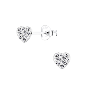 Clous d'oreilles cœur en argent - FR10581