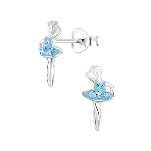 Clous d'oreilles ballerine en argent - FR5774