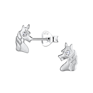 Clous d'oreilles licorne en argent - FR20681