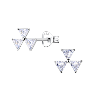 Clous d'oreilles triangle en argent - FR21786