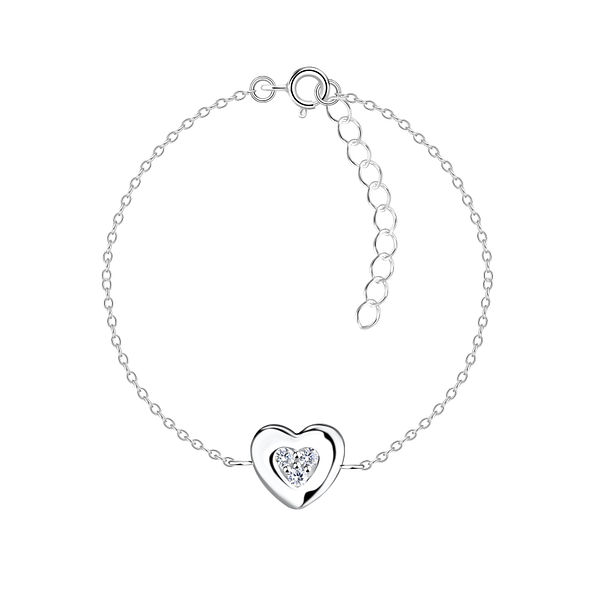 Bracelet cœur en argent - FR17020