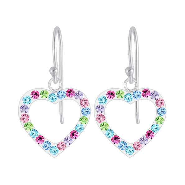 Clous d'oreilles papillon en cristal en argent - FR3828