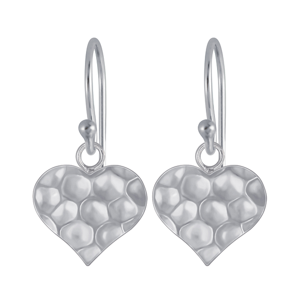 Boucles d'oreilles cœur en argent - FR4404