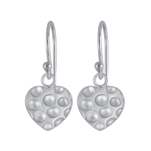 Boucles d'oreilles cœur en argent - FR4322