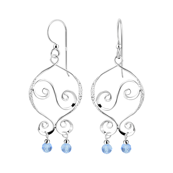 Boucles d'oreilles avec cristal Swarovski en argent - FR7113