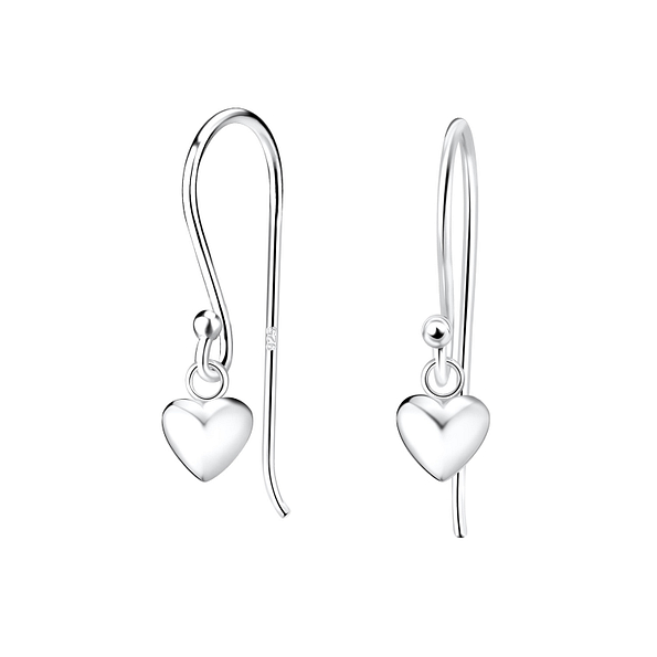 Boucles d'oreilles cœur en argent - FR10006