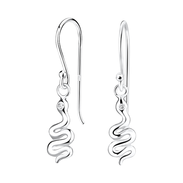 Boucles d'oreilles serpent en argent - FR16349