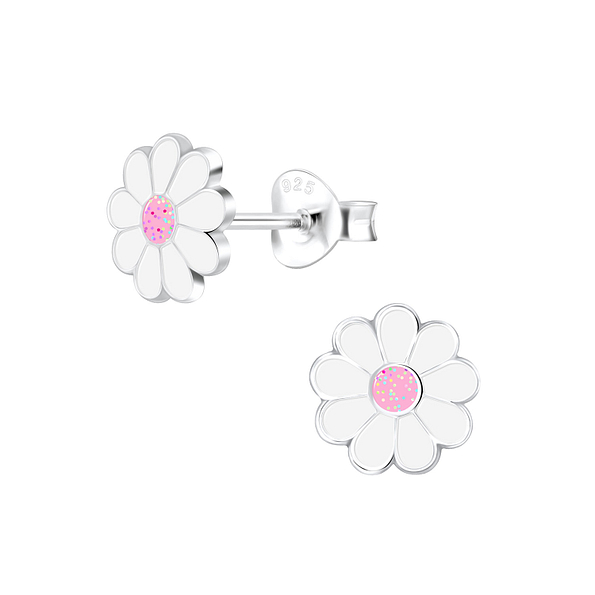 Clous d'oreilles marguerite en argent - FR6011