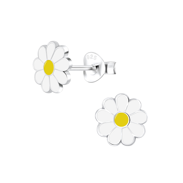 Clous d'oreilles marguerite en argent - FR6008