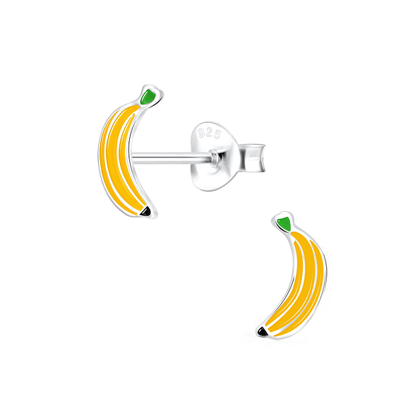 Clous d'oreilles banane en argent - FR7303