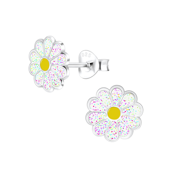 Clous d'oreilles marguerite en argent - FR6017