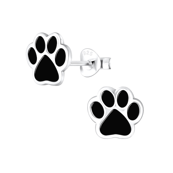 Clous d'oreilles empreinte d'animal en argent - FR1846